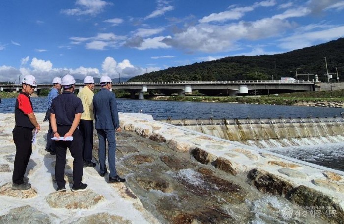 1-1. 주낙영 경주시장 북천 유지수 확보사업 현장 점검_01.jpg