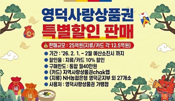 1_영덕군, 설맞이 지역사랑상품권 10% 특별 할인 행사.jpg
