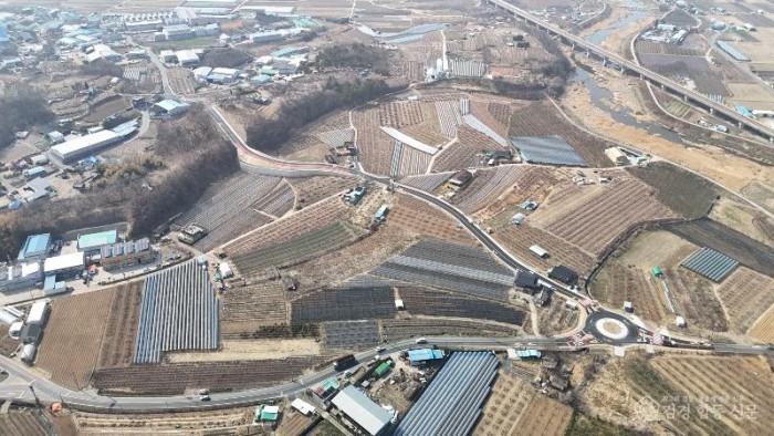 경산시 - 압량 내리 우회도로(리도206호선) 농어촌도로 개통.JPG