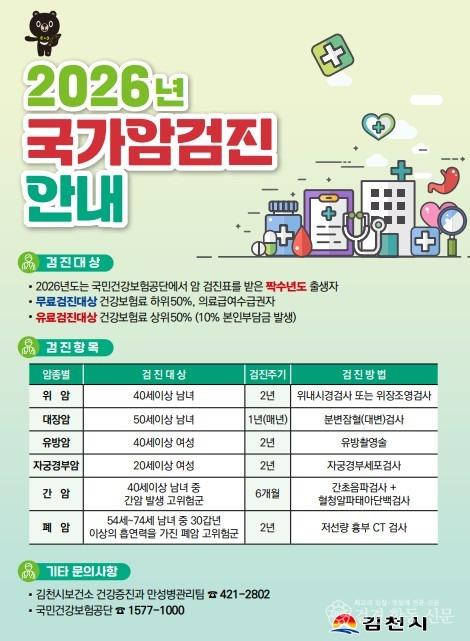 김천시, ‘시민 건강이 최우선’2026년 국가암검진 조기 수검 적극 홍보-건강증진과(사진_포스터).jpg