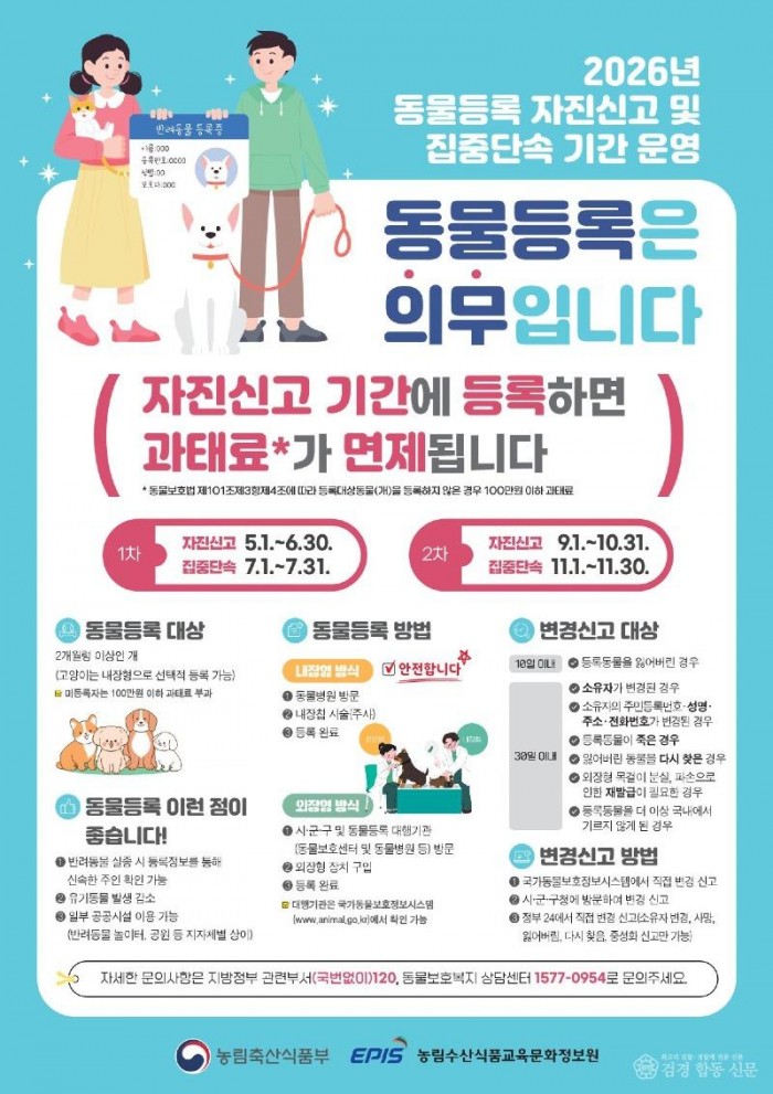 1, 26년 동물등록 자진신고 및 집중단속기간 운영(포스터).jpg