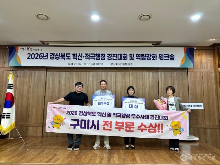 [정책기획과]경북 혁신 및 적극행정 대상  최우수상 수상(보건의료정책과 박진범 주무관  낭만관광과 신민우 주무관  보건의료정책과 이향선 주무관  보건의료정책과 전영아 주무관).jpg
