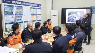 이상기 의창소방서장, 봄철 대형공사장 화재 안전지도