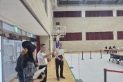 함안소방서장, 제9회 전국동시지방선거 대비 사전투표소 현장 지도