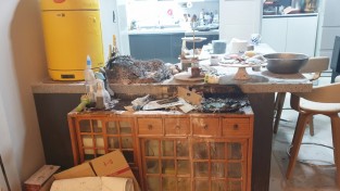 성산소방서, 주택용 소방시설인 소화기로 자체진화