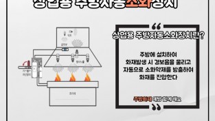 의창소방서, 상업용 주방자동소화장치 설치 홍보