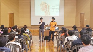 마산소방서, 중학교 대상 심폐소생술 교육 실시