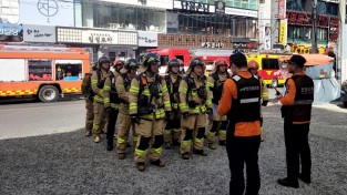 성산소방서, 상남상업지구 현장적응 합동소방훈련