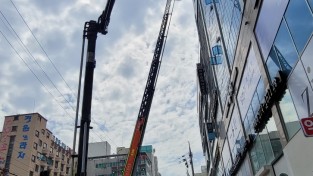 성산소방서, 상업지구 현장 적응 합동 소방 훈련