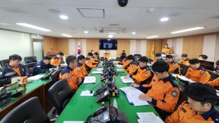 경남소방본부, 대형 재난 대응‘빈틈없다’  긴급구조통제단 도상 훈련