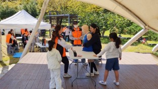 의창소방서 동읍의용소방대, 단감테마공원 심폐소생술 체험장 운영