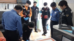 마산소방서, 광암파출소에 수난사고 대비 심폐소생술 등 응급처치 교육 실시