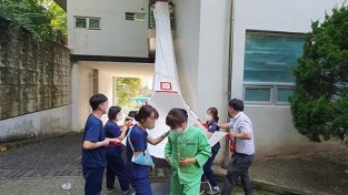 마산소방서, 요양병원 화재 대피 훈련