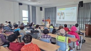 의창소방서, 대산면 노인 사회활동 지원사업 참여자 심폐소생술 및 화재 안전교육 실시