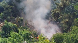 의창소방서, 산림 인접 지역 불법 쓰레기 소각 행위 금지 당부