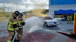 경남119특수대응단, 전기차 화재 대응 역량 강화를 위한 권역별 합동훈련 실시