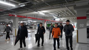 강종태 의창소방서장, 대형 공사 현장 화재 예방 현장점검 실시