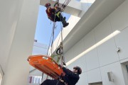 의창소방서, 재난 상황 대비 인명구조 로프훈련 실시