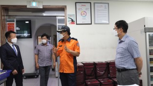이길하 성산소방서장, 대한적십자사 경남혈액원 현장방문 지도
