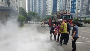 창원소방본부, 공동주택 관계자 중심 합동소방훈련