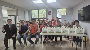 삼라봉사단, 구월2동 한화포레나경로당에 추석맞이 떡·부침개 나눔