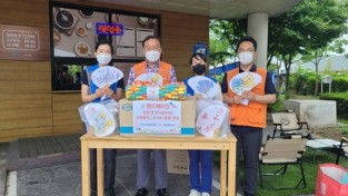 인천동구자원봉사센터, 인천쪽방상담소에 건강한 여름나기 물품 전달