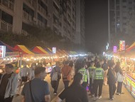인천시 자율방범연합대 남동구 만수권에 위치한 햇빛마을 야시장 안전 및 치안활동 봉사