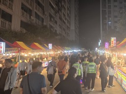 인천시 남동구자율방범연합대 남동구 만수권에 위치한 햇빛마을 야시장 안전 및 치안활동 봉사