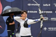 예천군청 김제덕 선수, 2026 현대양궁월드컵 4차 대회 단체전 금메달·개인전 동메달 획득