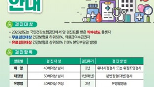 김천시, ‘2026년 국가암검진’ 수검 홍보및 독려 나서