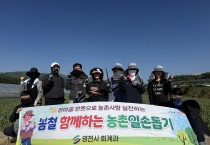 영천시 회계과, 마늘 재배농가 농촌 일손돕기 나서