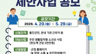울진군, 2027년도 주민참여예산 제안사업 공모
