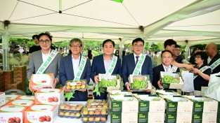 김천시, 자매도시 군산서 농특산물 홍보·판촉행사 진행