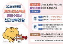 영양군, 종합소득세 신고‧납부 기간 운영