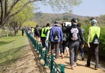경주시, 제3회 선덕여왕길 왕벚꽃 맨발행사 성황리에 마쳐