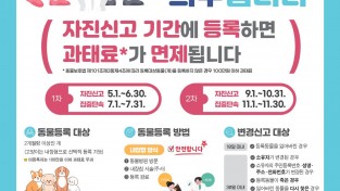 울진군, 동물등록 자진신고 기간 운영