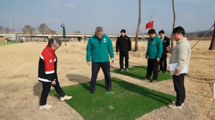 예천군, 주민중심 시설운영 개선 위한 한천파크골프장 현장 점검