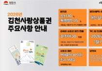 김천시, 김천사랑상품권 1,140억 원 규모 발행
