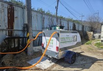 포천시 이동면에 이동식 대기확산 악취제어 시스템 설치