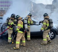 성산소방서, 차량용 소화기 비치 의무화 홍보