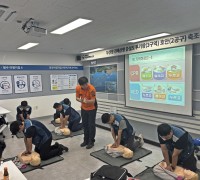 창원소방본부, 건설 현장 근로자와 직원 대상 소방안전교육 실시