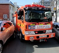 창원 성산소방서, 창원가로수길 주택가 소방출동로 확보 훈련