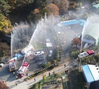 성산소방서, 사찰‘무위사’ 합동 소방 훈련 시행