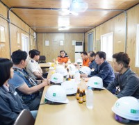 안병석 의창소방서장, 신축공사장 화재 예방을 위한 현장 방문