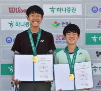 안동중 권민찬·박도완, ‘전국주니어테니스선수권’ U-14 남자복식 정상 등극