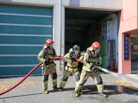 성산소방서, 화재 대응능력 2급 실기시험 대비 구슬땀
