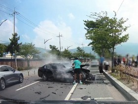 창원소방본부, 김갑용 소방위 비번 날 교통사고 현장서 신속한 대처