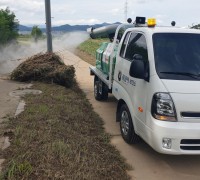 경산시, 호우 끝나자마자 침수지역 특별방역 총력