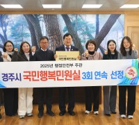경주시, 민원행정 전국 최상위권 입증